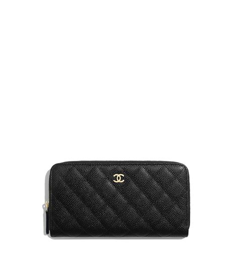 chanel classic wallet france|Chanel zipped wallet.